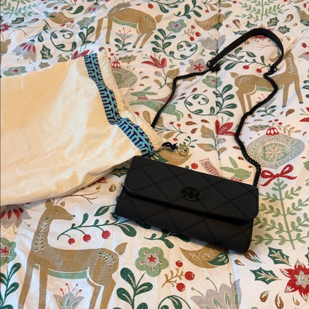Tory Burch Black Quilted Crossbody Bag